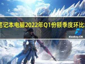 华为笔记本电脑2022年Q1份额季度环比增长率为59%