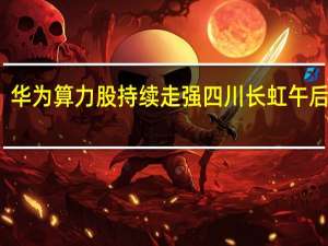 华为算力股持续走强 四川长虹午后涨停