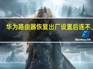 华为路由器恢复出厂设置后连不上网（路由器恢复出厂设置后连不上网）