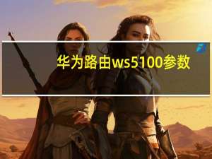华为路由ws5100参数（华为路由ws5100）