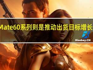 华为Mate60系列则是推动出货目标增长的关键动力