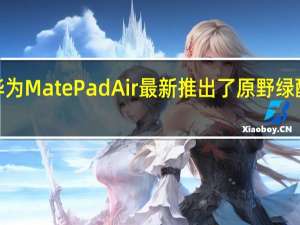 华为MatePadAir最新推出了原野绿配色的8+256GB版本