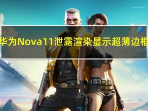 华为Nova 11泄露渲染显示超薄边框