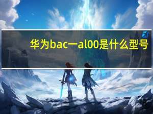 华为bac一al00是什么型号