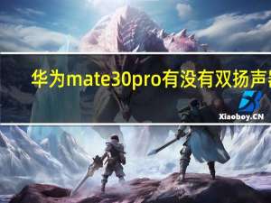 华为mate30pro有没有双扬声器（华为mate30是不是双扬声器）
