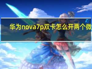 华为nova7p双卡怎么开两个微信（苹果7p是双卡吗）