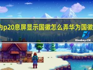 华为p20息屏显示国徽怎么弄 华为国徽熄屏壁纸