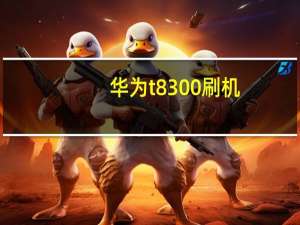 华为t8300刷机（华为t8300能刷机吗）