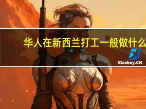 华人在新西兰打工一般做什么