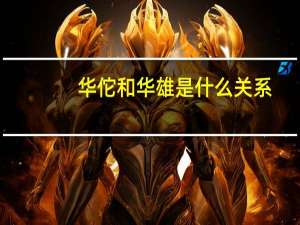 华佗和华雄是什么关系