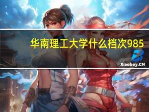 华南理工大学什么档次985
