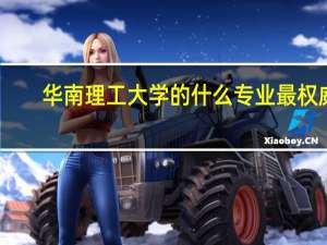 华南理工大学的什么专业最权威
