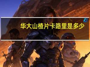 华大 山楂片卡路里是多少