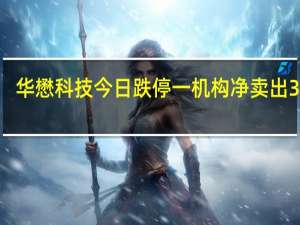 华懋科技今日跌停 一机构净卖出3542.04万元
