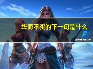 华而不实的下一句是什么