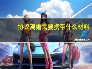 协议离婚需要携带什么材料