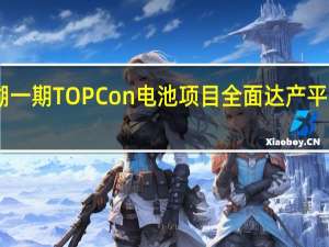 协鑫集成芜湖一期TOPCon电池项目全面达产 平均量产效率突破25.6%