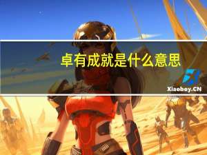 卓有成就是什么意思