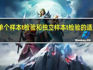 单个样本t检验和独立样本t检验的适用条件