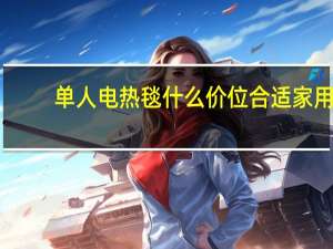单人电热毯什么价位合适家用