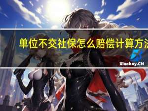 单位不交社保怎么赔偿计算方法