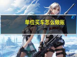 单位买车怎么做账