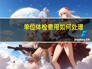 单位体检费用如何处理