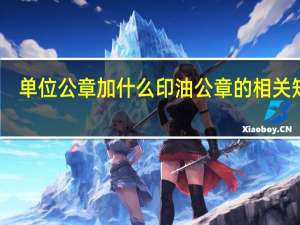 单位公章加什么印油 公章的相关知识