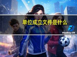 单位成立文件是什么