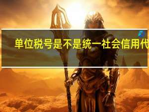 单位税号是不是统一社会信用代码