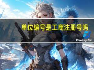 单位编号是工商注册号吗