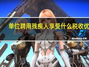 单位聘用残疾人享受什么税收优惠