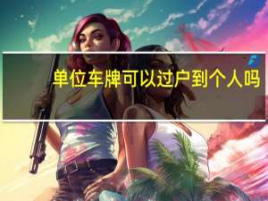 单位车牌可以过户到个人吗
