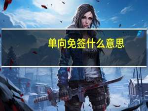 单向免签什么意思
