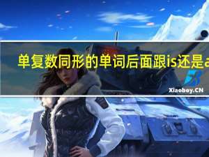 单复数同形的单词后面跟is还是are