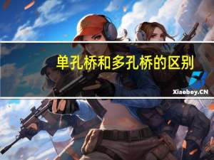 单孔桥和多孔桥的区别