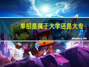 单招是属于大学还是大专