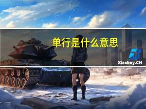 单行是什么意思