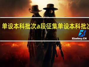 单设本科批次a段征集单设本科批次a段