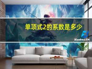 单项式2的系数是多少
