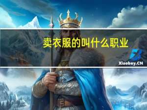 卖衣服的叫什么职业