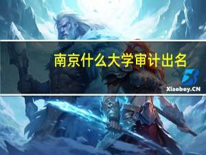 南京什么大学审计出名