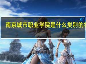 南京城市职业学院是什么类别的学校