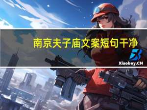南京夫子庙文案短句干净