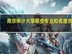 南京审计大学哪些专业知名度很高