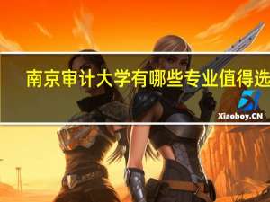 南京审计大学有哪些专业值得选择