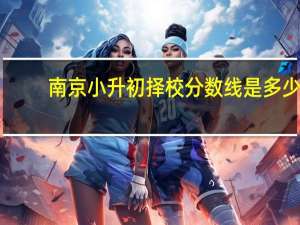 南京小升初择校分数线是多少