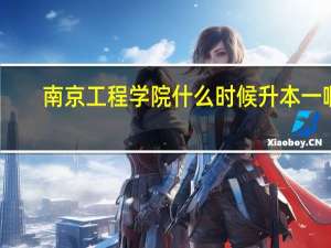 南京工程学院什么时候升本一啊