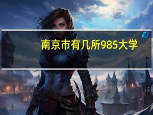 南京市有几所985大学
