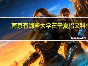 南京有哪些大学在宁夏招文科生